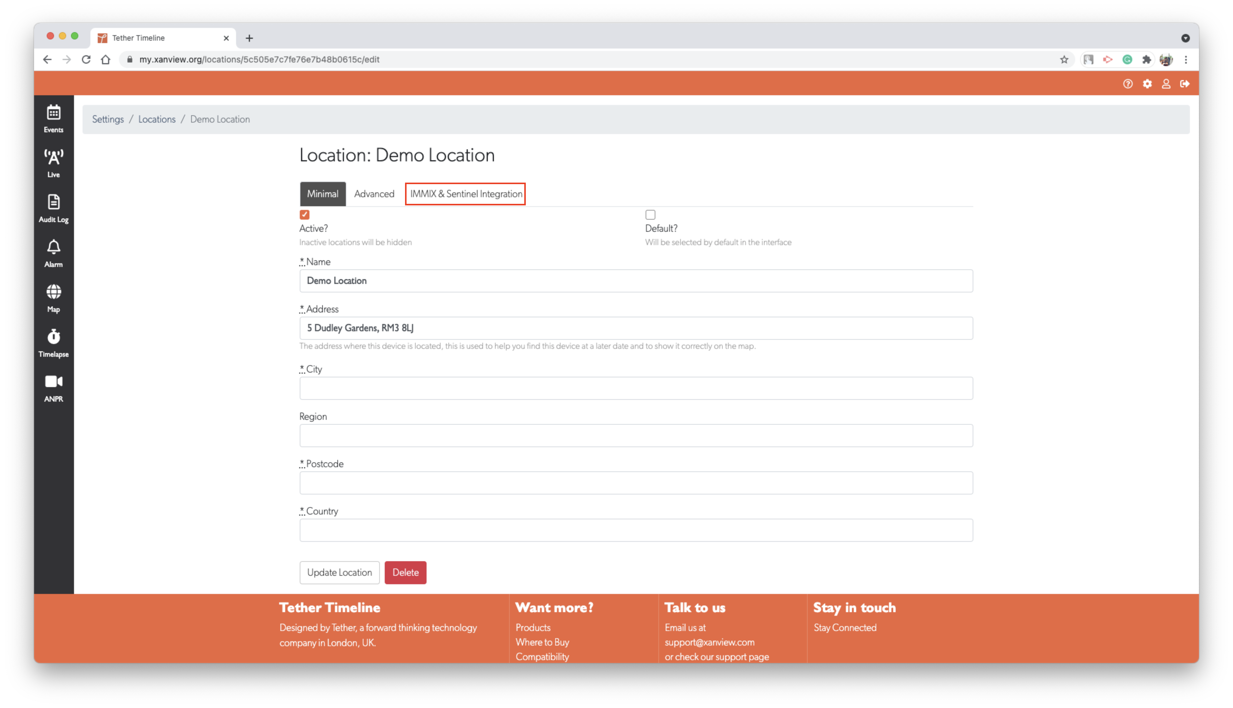 Create site in admin