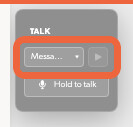 Pre-recorded message picker in Live View